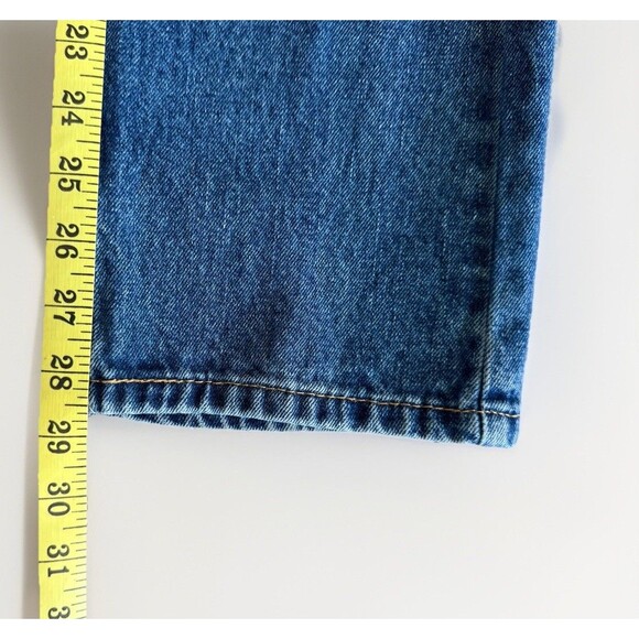 Levis 505 Jeans Straight Leg 100% cotton Red Tab Mens 30 X 29 Dark Stonewash - Picture 7 of 8